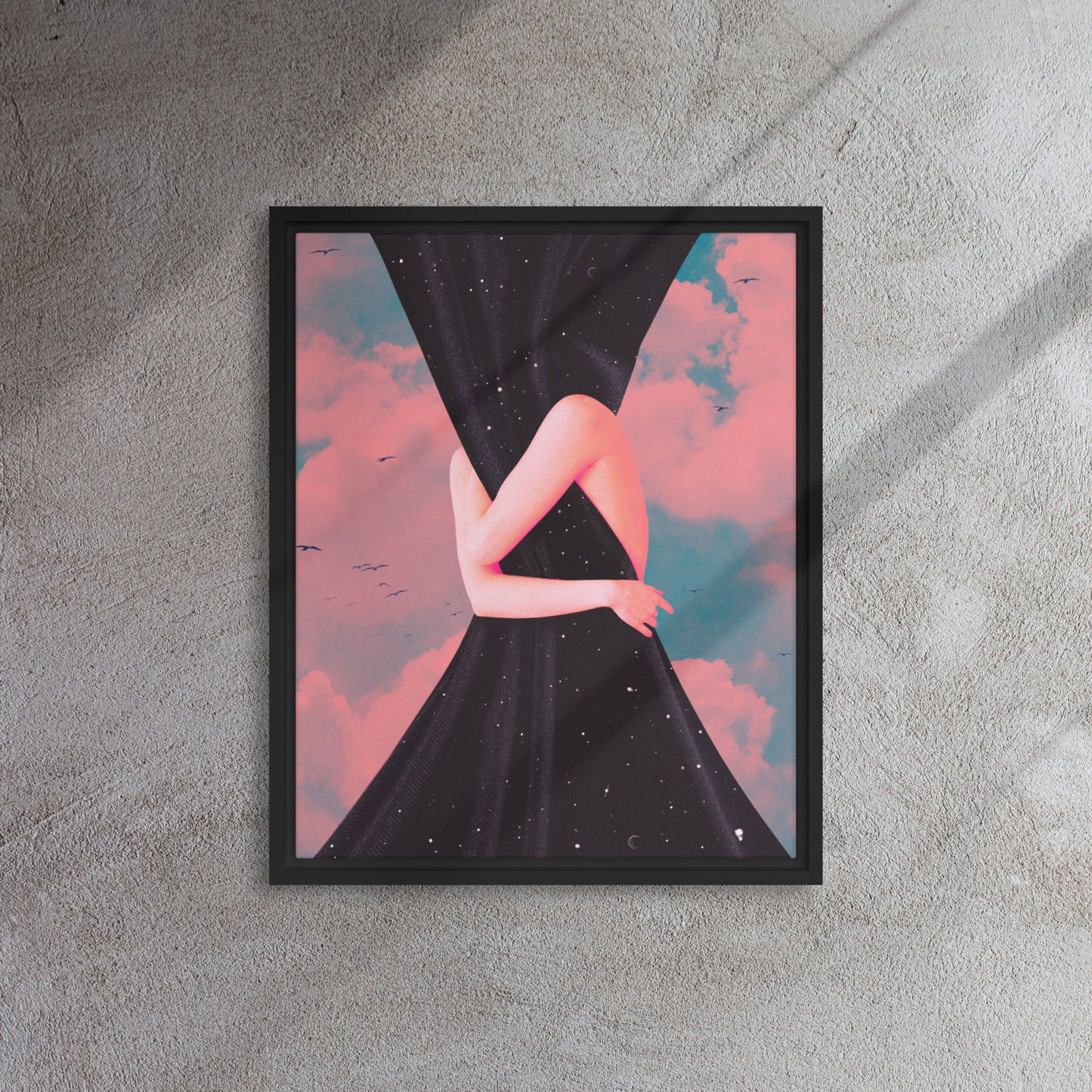 Embrace the Night Gallery Framed Canvas